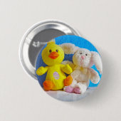 Happy Oaster Chick + Bunny Button (Vorne & Hinten)