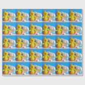 Happy Oaster Chick + Bunny Geschenkpapier (Flach)