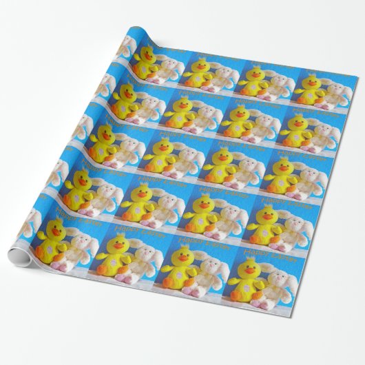Happy Oaster Chick + Bunny Geschenkpapier (Ungerollt)