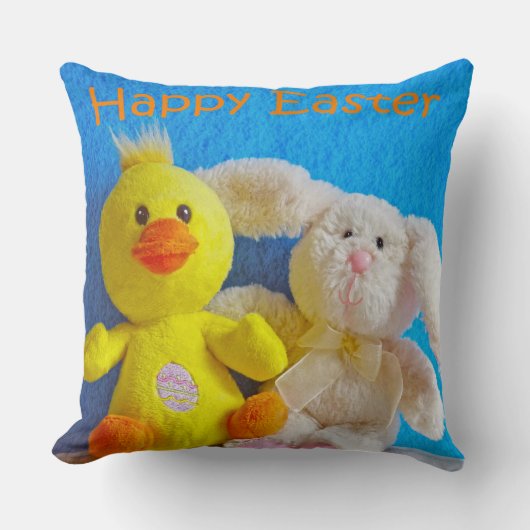 Happy Oaster Chick + Bunny Kissen (Vorderseite)