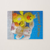 Happy Oaster Chick + Bunny Puzzle (Horizontal)