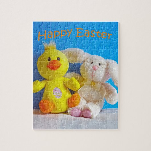 Happy Oaster Chick + Bunny Puzzle (Vertikal)