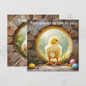 Happy Oaster Chick Feiertagskarte (Vorne/Hinten)