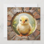 Happy Oaster Chick Feiertagskarte (Rückseite)