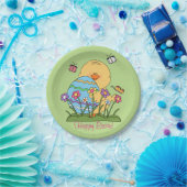Happy Oaster Chick Paper Plate Pappteller (Party)