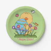 Happy Oaster Chick Paper Plate Pappteller (Vorderseite)