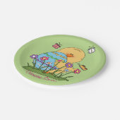 Happy Oaster Chick Paper Plate Pappteller (Schrägansicht)