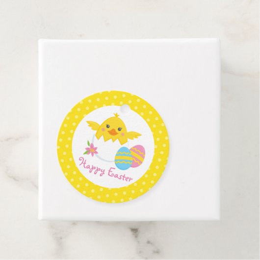 Happy Oaster Chick Round Geschenk oder Gefallen Ta Geschenkanhänger (Beispiel)
