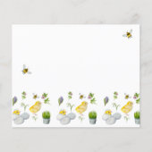 Happy Oaster chick und Frühlingsblumen (Vorderseite)