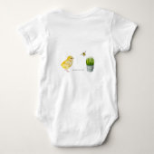 Happy Oaster chick und Frühlingsblumen Baby Strampler (Rückseite)