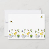 Happy Oaster chick und Frühlingsblumen Dankeskarte (Vorderseite)