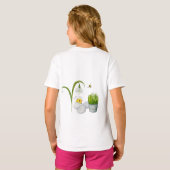 Happy Oaster chick und Frühlingsblumen T-Shirt (Schwarz voll)