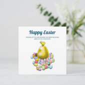 Happy Oaster Chicken Feiertagskarte (Stehend Vorderseite)