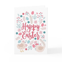 Happy Oaster Chickens und Blume