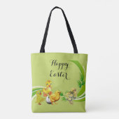 Happy Oaster Chicks Ei Grünpflanzen Foliage Elegan Tasche (Rückseite)