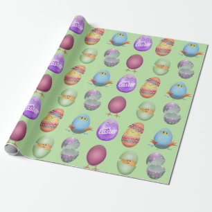 Happy Oaster Chicks Geschenkpapier