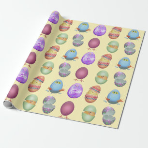 Happy Oaster Chicks Geschenkpapier