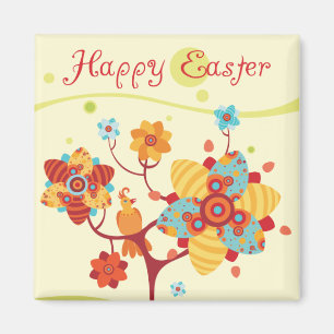 Happy Oaster Chicks Magnet