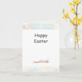 Happy Oaster Chill Bunny Rabbit Wasserfarbe Osterf Karte (Gelbe Blume)