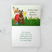 Happy Oaster Chocolate Bunny Boy's Feiertagskarte (Innenseite)