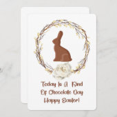 Happy Oaster Chocolate Bunny Danke Karte (Vorne/Hinten)