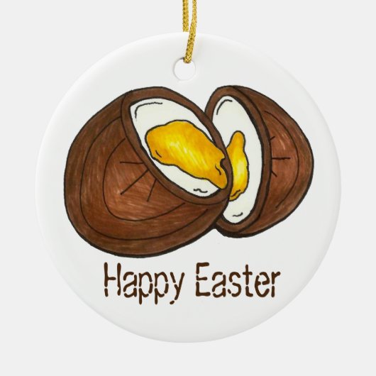 Happy Oaster Chocolate Creme Ei Candy Ornament (Vorne)