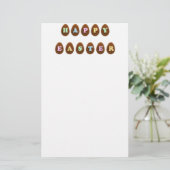 Happy Oaster Chocolate Eggs Briefpapier (Stehend Vorderseite)
