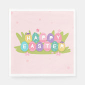 Happy Oaster Chocolate Eggs Card Serviette (Vorderseite)