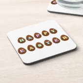 Happy Oaster Chocolate Eggs Getränkeuntersetzer (Linke Seite)