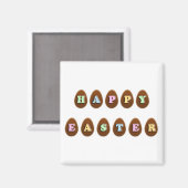 Happy Oaster Chocolate Eggs Magnet (Vorderseite/Rückseite)