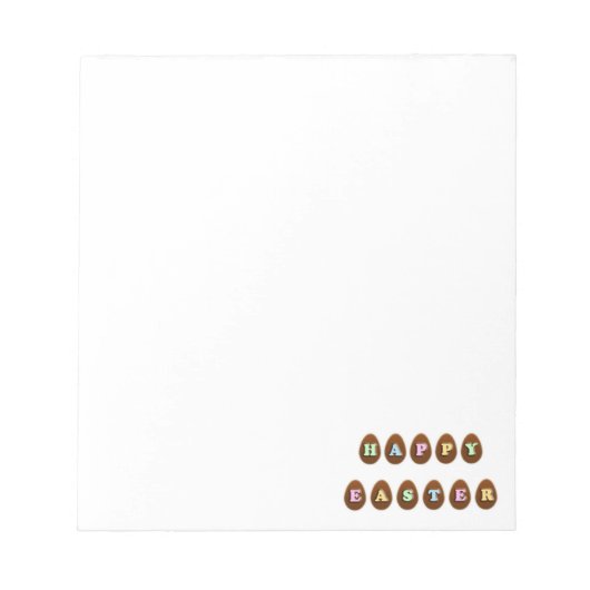 Happy Oaster Chocolate Eggs Notizblock (Vorderseite)