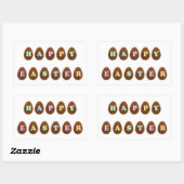 Happy Oaster Chocolate Eggs Rechteckiger Aufkleber (Blatt)