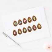 Happy Oaster Chocolate Eggs Rechteckiger Aufkleber (Umschlag)
