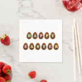 Happy Oaster Chocolate Eggs Serviette (Beispiel)