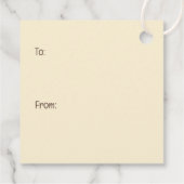 Happy Oaster Chocolate Labrador Retriever Hunde Geschenkanhänger (Rückseite)