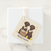 Happy Oaster Chocolate Labrador Retriever Hunde Geschenkanhänger (Beispiel)