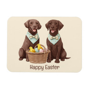 Happy Oaster Chocolate Labrador Retriever Hunde Magnet