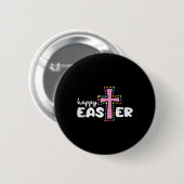 Happy Oaster Christlich Ei Junting Spring Cross Button (Vorne & Hinten)