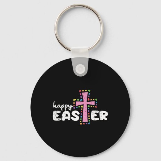 Happy Oaster Christlich Ei Junting Spring Cross Schlüsselanhänger (Vorderseite)