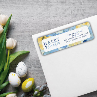 Happy Oaster Christlich Spring Floral Blue