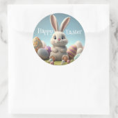 Happy Oaster Classic Round Sticker (Tasche)