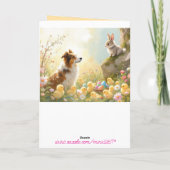 Happy Oaster Collie und Chicks Karte (Rückseite)