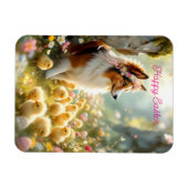 Happy Oaster Collie und Chicks Magnet (Horizontal)
