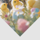 Happy Oaster Collie und Chicks Seidenpapier (Ausschnitt)