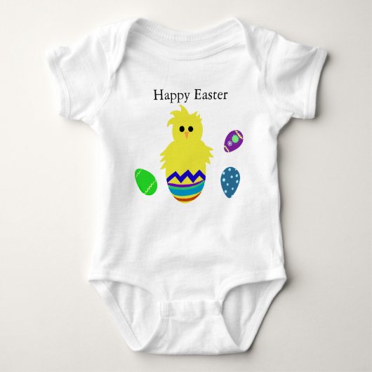 Happy Oaster Colorful Chick Eggs Baby Strampler (Vorderseite)
