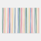 Happy Oaster Colorful Modern Stripes Niedlich Geschenkpapier Set (Vorderseite 3)