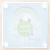 Happy Oaster Colorful Planet Glasuntersetzer (Rückseite)