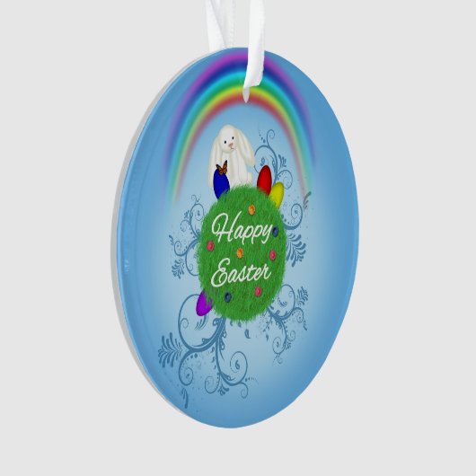 Happy Oaster Colorful Planet Ornament (Vorderseite)