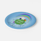 Happy Oaster Colorful Planet Pappteller (Schrägansicht)