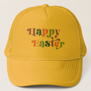 Happy Oaster Colorful Retro Typografie Truckerkappe
